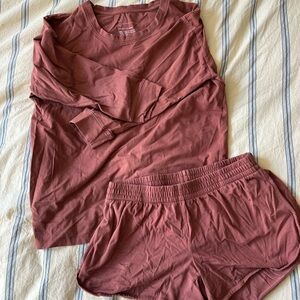 Storq Maternity Short Set Clay